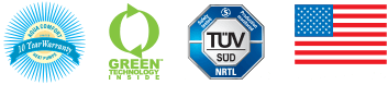 Green Technology, 10 Year Warranty Badges